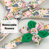 Dogs Harness-Flower Printed Dog Collar Harness