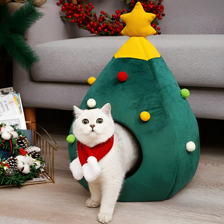 CatBed-Soft Christmas Tree Cat Bed